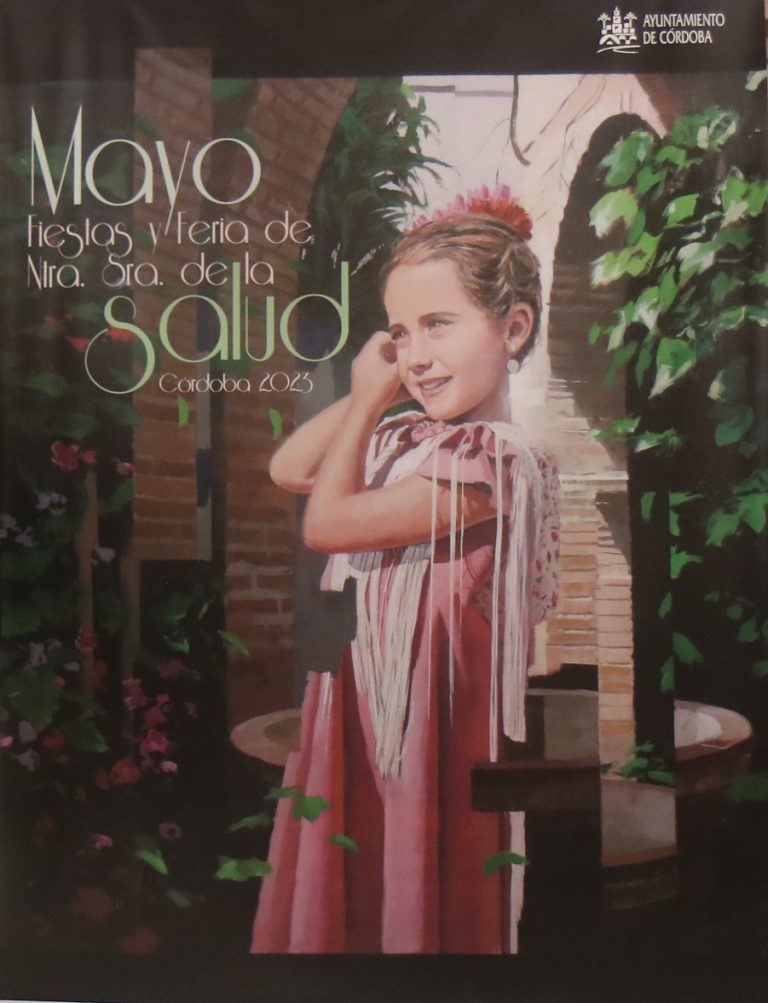 El alegre gesto de una niña, cartel de las Fiestas de Mayo de Córdoba 2023